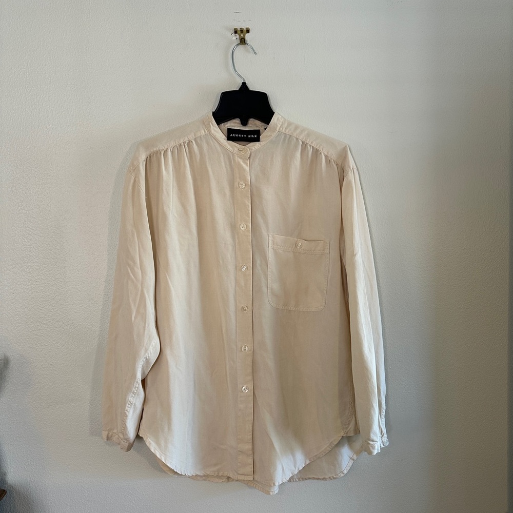 Vintage August Silk women’s button down medium